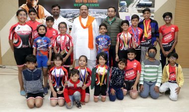 MLA Welcomed the Players : राज्य स्तरीय रोलर स्केटिंग चयन स्पर्धा में पदक जीतकर लौटे खिलाड़ियों से विधायक काश्यप बोले- अगली सदी में कई खेल रोलर स्केटिंग आधारित होंगे