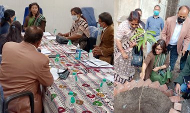 आयुष विभाग की प्रमुख सचिव करलीन देशमुख ने की संभाग में हेल्थ एंड वेलनेस सेंटर व आयुष कार्यालय भवन निर्माण की समीक्षा, पौधा भी रोपा