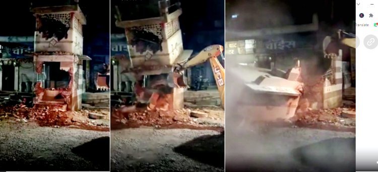 रतलाम : ऐतिहासिक प्याऊ जमींदोज, इंदिरा गांधी ने 1956 में किया था उद्घाटन, सड़क निर्माण के लिए नगर निगम ने ढहा दिया