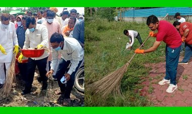 विधायक मकवाना, कलेक्टर सूर्यवंशी और निगम आयुक्त गहलोत ने लगाई झाड़ू, सेवा पखवाड़े में दिया स्वच्छता का संदेश