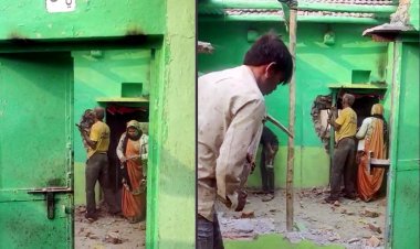 मंदिर में घुसकर पुजारी से मारपीट करने वाले मुस्ताक खान के अतिक्रमण पर टूटा प्रशासन का कहर, चिकलना में भी बड़ी कार्रवाई
