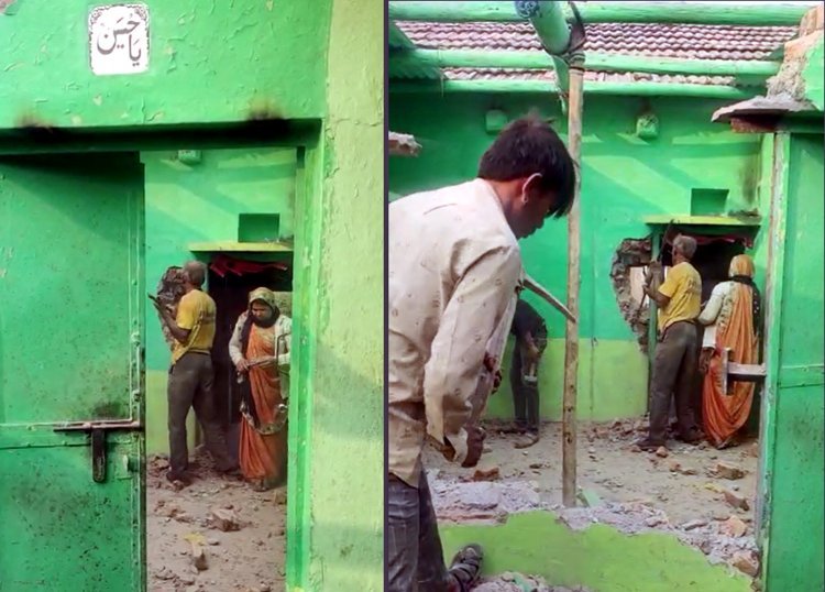 मंदिर में घुसकर पुजारी से मारपीट करने वाले मुस्ताक खान के अतिक्रमण पर टूटा प्रशासन का कहर, चिकलना में भी बड़ी कार्रवाई