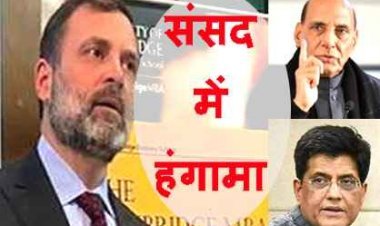 हंगामे के कारण देश के दोनों सदन स्थगित : राहुल गांधी से माफी मांगने की उठी मांग, राजनाथ सिंह व पीयूष गोयल बोले- राहुल ने देश व लोकतंत्र को बदनाम किया