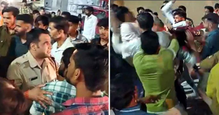 सेमलिया में रामनवमी के जुलूस के दौरान पुलिस के सामने दो पक्षों में हो गई दे दनादन, पंचायत चुनाव की रंजिश को लेकर हुआ विवाद, देखें वीडियो