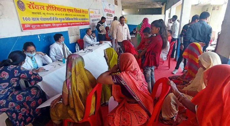 ऱॉयल हॉस्पिटल ने सुखेड़ा में लगाया निःशुल्क स्वास्थ्य शिविर, 130 लोगों की जांच कर इलाज किया, आरोग्यम सेवा समिति ने किया सहयोग