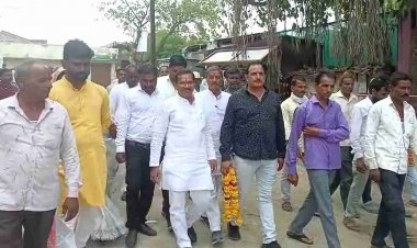 दूल्हे की तरह ढोल-धमाके के साथ विधायक दिलीप मकवाना पहुंचे गांव, 43 लाख रुपए से अधिक के कार्यों का भूमिपूजन व लोकार्पण किया