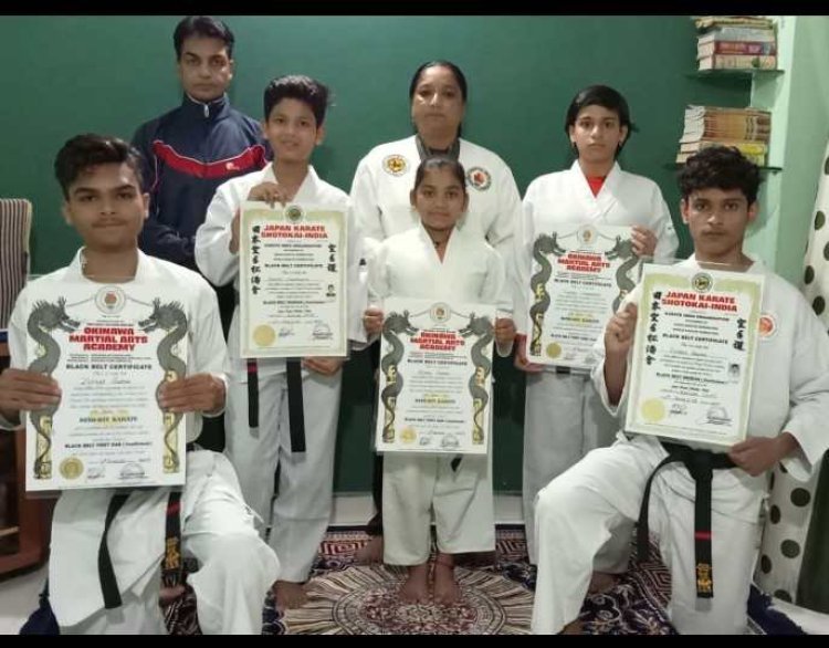 मार्शल आर्ट में रतलाम के 6 खिलाड़ियों को मिला ब्लैक बेल्ट, मई-जून में हुआ था परीक्षा का आयोजन