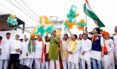 आन-बान-शान से निकली भाजयुमो की भव्य तिरंगा यात्रा, गूंजे भारत माता क जयकारे, जगह-जगह हुआ स्वागत