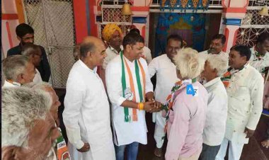 रतलाम ग्रामीण विधानसभा कांग्रेस प्रत्याशी डिंडोर 1 दिन में कर रहे 10 गांवों में जनसंपर्क, ग्रामीणों ने केले से तौला