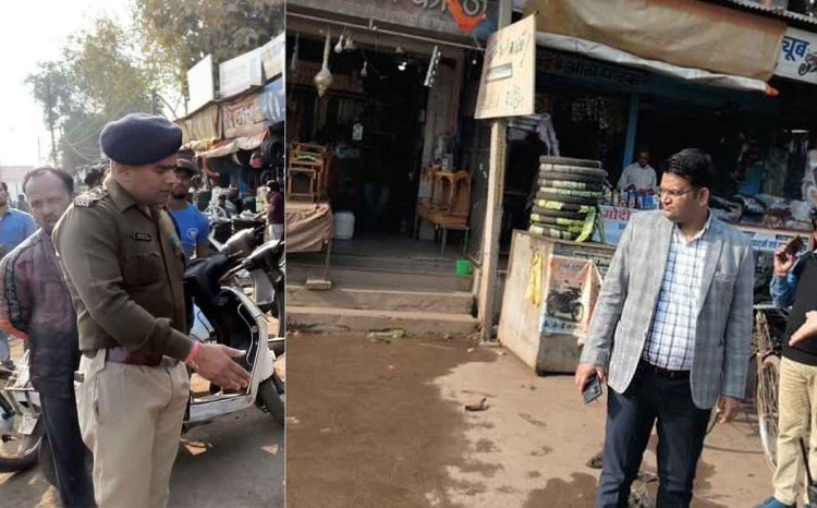 यातायात पुलिस अलर्ट ! गुना शहर की यातायात व्यवस्था सुधारने सड़क पर उतरी पुलिस, जय स्तंभ एवं हनुमान चौराहे पर स्थित ऑटो स्टैंड 50 मीटर दूर किए शिफ्ट