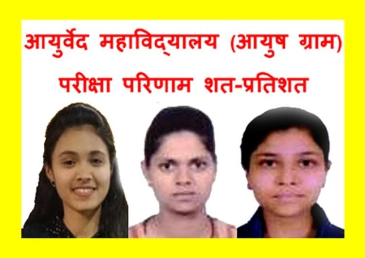 आयुर्वेद महाविद्यालय (आयुष ग्राम) का परीक्षा परिणाम शत-प्रतिशत रहा, छात्रा लीतू गिरासे, मनीषा लोधी और आशी दुबे ने हासिल की उल्लेखनीय सफलता
