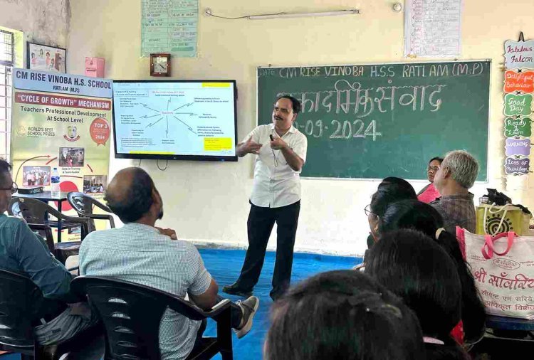 अकादमिक संवाद : सीएम राइज विनोबा स्कूल के इनोवेशन पर उप प्राचार्य ने डाला प्रकाश, विश्व के टॉप-3 स्कूलों में शामिल करने की जटिल प्रक्रिया भी बताई