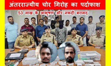 रतलाम पुलिस को बड़ी सफलता : रतलाम जिले में 8 जगह चोरियां करने वाले अंतरराज्यीय चोर गिरोह का पर्दाफाश, सोने-चांदी के आभूषण सहित 53 लाख का माल बरामद, देखें वीडियो...