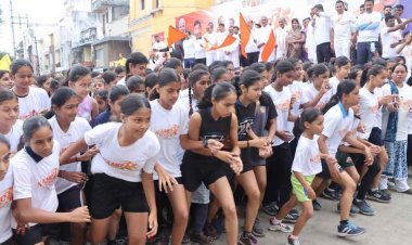 नमो युवा रन (मैराथन) में दिखा युवाओं का जोश, उत्साह और राष्ट्रभक्ति, मंत्री काश्यप बोले- यह जोश मोदी जी को ताकत देगा