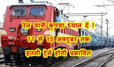 यात्री कृपया ध्यान दें ! रतलाम मंडल से गुजरने वाली इतनी ट्रेंनें होंगे प्रभावित, कहीं इनमें आपकी ट्रेन भी तो शामिल नहीं है ?