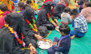 संस्कार ! सैकड़ों नन्हे हाथों ने किया माता-पिता का पूजन, मिला 'आयुष्मान भव' का आशीर्वाद, मुख्य आयोजन महाशिवरात्रि को मांगल्यय मंदिर में